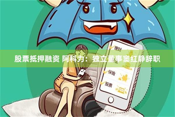 股票抵押融资 阿科力：独立董事窦红静辞职