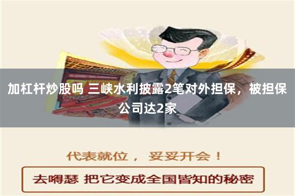 加杠杆炒股吗 三峡水利披露2笔对外担保，被担保公司达2家