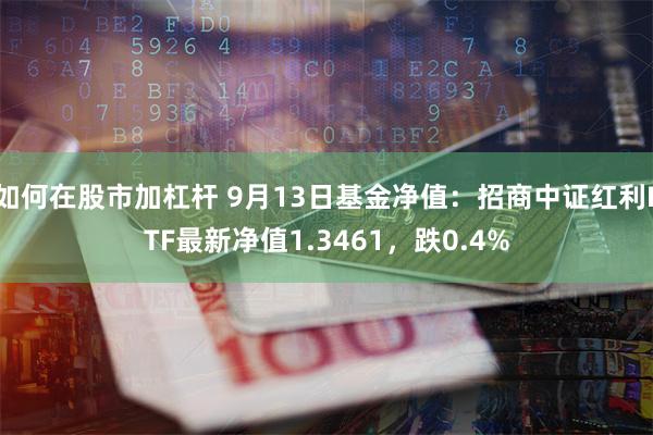 如何在股市加杠杆 9月13日基金净值：招商中证红利ETF最新净值1.3461，跌0.4%