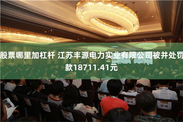 股票哪里加杠杆 江苏丰源电力实业有限公司被并处罚款18711.41元