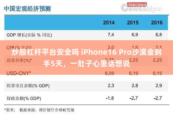 炒股杠杆平台安全吗 iPhone16 Pro沙漠金到手5天，一肚子心里话想说