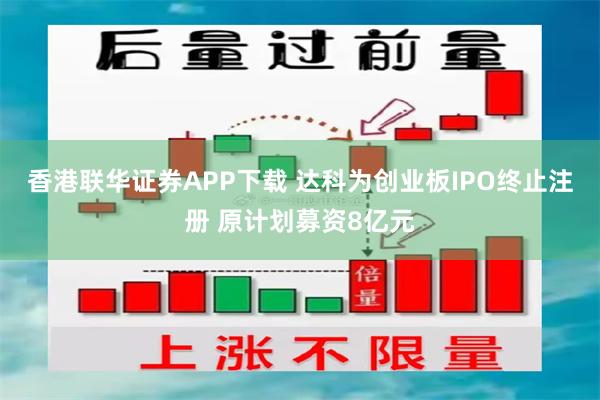 香港联华证券APP下载 达科为创业板IPO终止注册 原计划募资8亿元