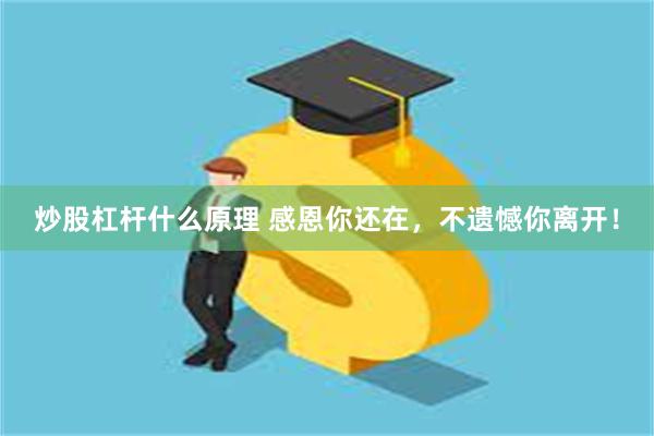 炒股杠杆什么原理 感恩你还在，不遗憾你离开！