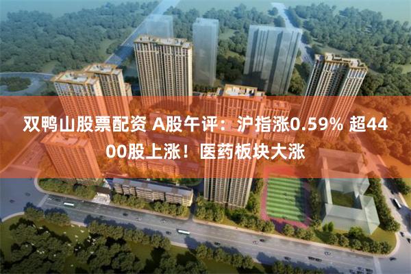 双鸭山股票配资 A股午评：沪指涨0.59% 超4400股上涨！医药板块大涨