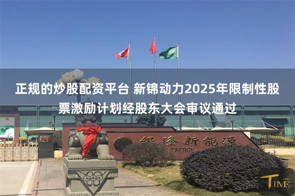 正规的炒股配资平台 新锦动力2025年限制性股票激励计划经股东大会审议通过