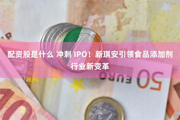 配资股是什么 冲刺 IPO！新琪安引领食品添加剂行业新变革