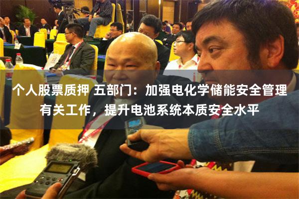个人股票质押 五部门：加强电化学储能安全管理有关工作，提升电池系统本质安全水平