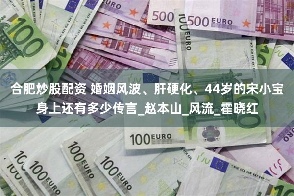 合肥炒股配资 婚姻风波、肝硬化、44岁的宋小宝身上还有多少传言_赵本山_风流_霍晓红